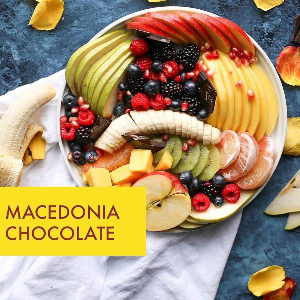 Macedonia con chocolate