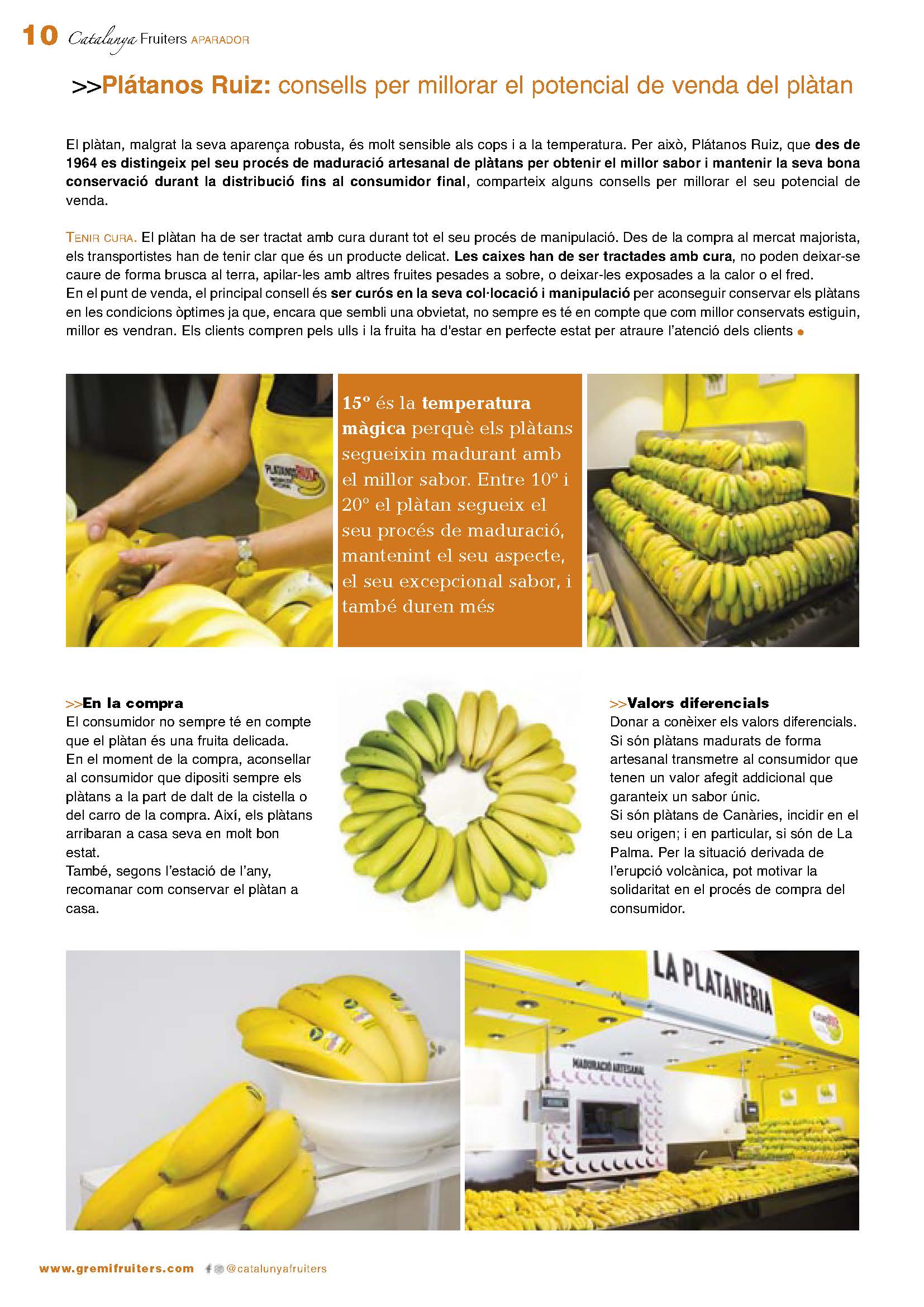 Catalunya Fruiters - Consejos para vender plátanos