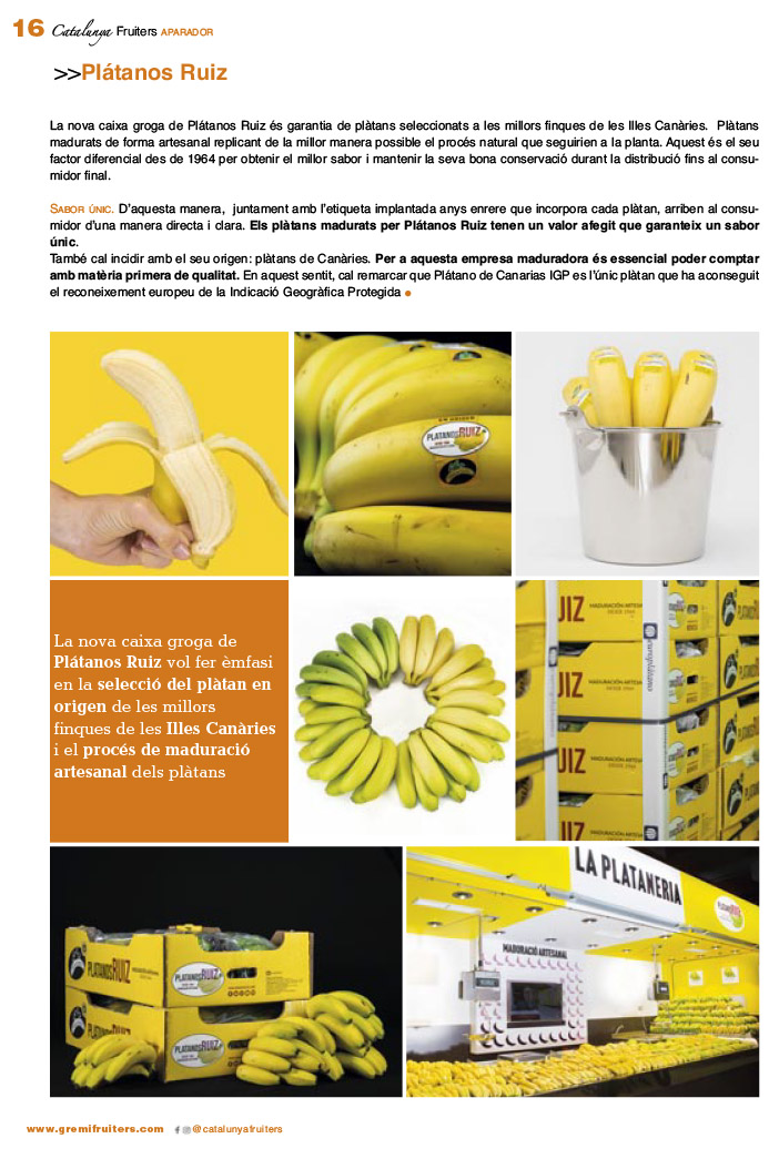 Caja amarilla - Plátanos Ruiz